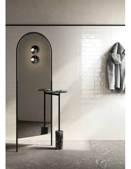 Wall tile 7,3X30 GLOSSY BRICK WHITE MQ 0,657